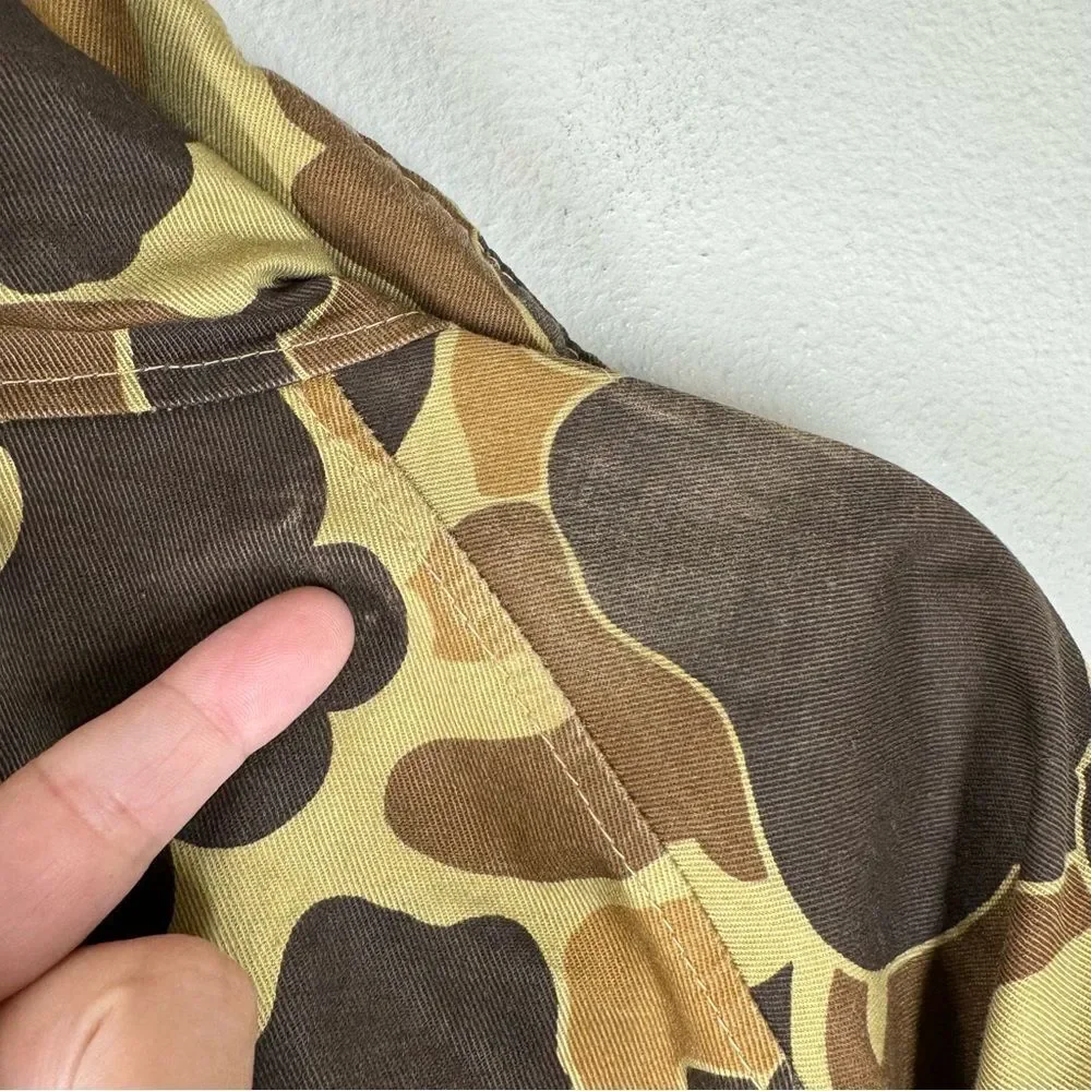 Vintage Columbia Gore-Tex Duck Camouflage Hunting Jacket Outdoors Size Small